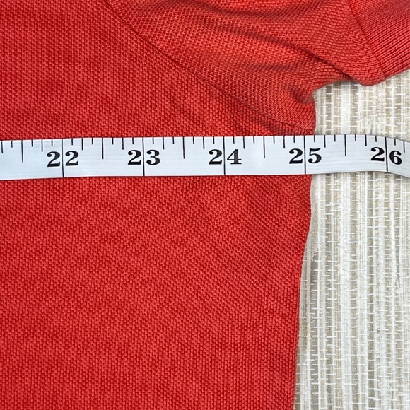 Polo by Ralph Lauren Men's Red Polo Shirt with Blue Logo - Picture 5 of 9